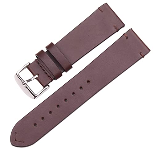 Montre lisse marron foncé et son bracelet vintage élégant en acier robuste