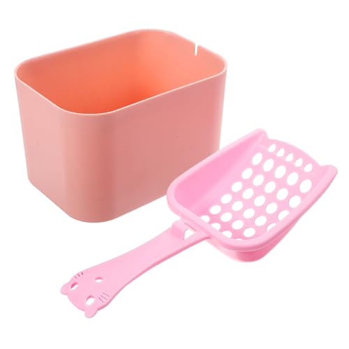 Gadpiparty 1 セット 猫砂シャベルセット ゴミ プーウィー スクラッチャー pet supplies cat toilet 家庭用ごみスクープ ペットの猫砂スクープ プラスチック ピンク