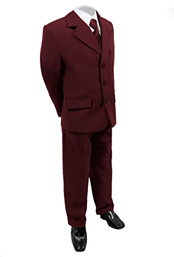 Gorgeous Collection - Traje de Boda para niños, Color Azul Real, para Bailes, cruceros y Fiestas de 6 Meses a 16 años Rojo Granate 2 Años