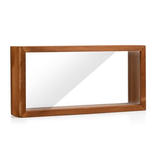 Marco de Fotos 3d Marco con Profundidad 25.8x12.6x5.5 cm Marco de Cuadros Marco de Madera para Flores Secas y Exposición de Artesanía (Marrón)