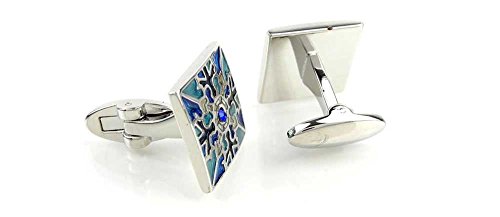 1 Par de Mancuernas para Hombre con Patrón Retro miniatura 2