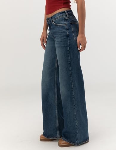 Wrangler Low Rise Womens Baggy Jeans, Medium Blast, 322