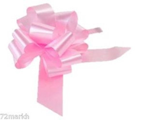 Apac Packaging LtdLarge Plain Pull Bow - Ideal As Gift Wrap, Florist, Wedding Bow (Baby Pink, 3)