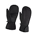 Menolana Winter Ski Mittens Snow Mittens Windproof Warm and Thick Cold Weather Snowboard Gloves for Snowmobiling Skating Winter Sports, Black