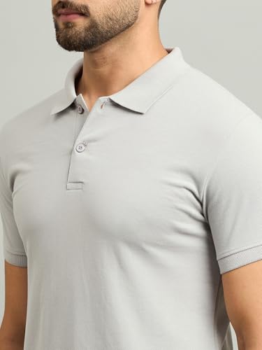 Image of Men's Half Sleeve Solid Cotton Polo T-Shirt | Premium Soft Fabric
