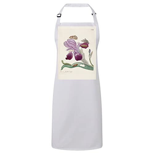 Tablier cuisine blanc iris papillons pour redécouvrir le charme des herbiers d'antan