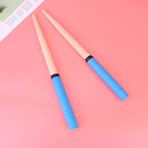 1 Par Baqueta Com Punho De Borracha Acessórios De Bateria Baqueta De Tambor De Varas De Madeira 7a B