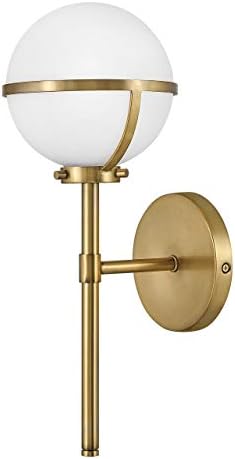 Hinkley Hollis 16" One Light G9 LED 5W Bathroom Vanity Fixture with Etched Opal Glass, Heritage Brass