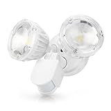 SHINE HAI LED Security Light, 2500lm, 25W (200W Equivalent) Outdoor Motion Sensor Light, 5000K Daylight White, Waterproof IP65 120 Beam Angle, Adjustable Dual-Head, 100-240V