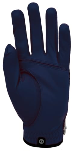 Zero Friction Luvas de golfe masculinas Cabretta Elite, ajuste universal, tamanho único, azul-marinh