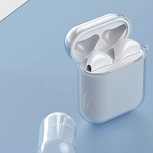 Image of Sounce Compatible with AirPods Case, Clear Shockproof AirPods TPU Protective Cover with Keychain [Front LED Visible & Supports Wireless Charging] Accessories for AirPods 2 & 1 Case - Transparent