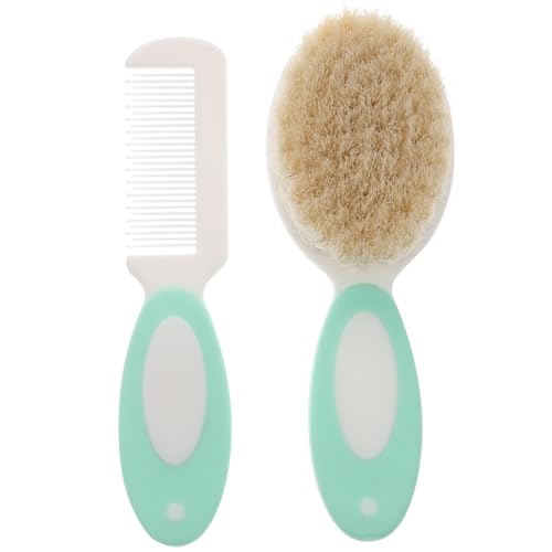 HAPINARY Soft Massage Brush Comb for Boys and Girls Newborns Hair Care Set Wool Brush for Scalp