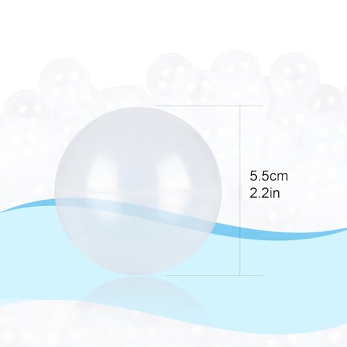TRENDBOX 100 Ocean Balls for Babies Kids Children Soft Plastic Birthday Parties Events Playground Games Pool (Transparent)