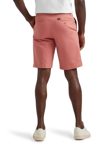 Lee Men's Extreme Motion Flat Front Short, Clay Rose, 34 — view 3