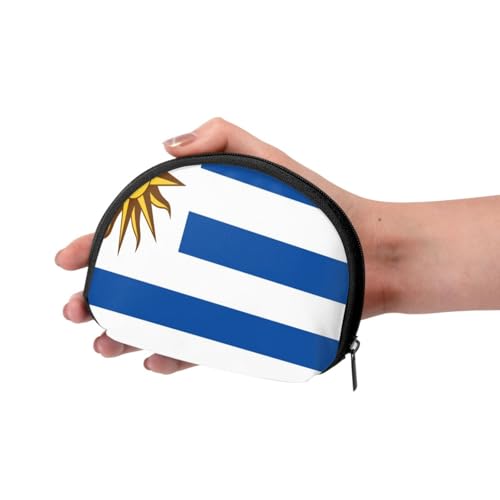 Portable Coin Purse Uruguay-Flag Mini Zippered Money Pouch Card Holder3