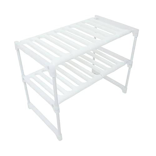 Cabilock Under Sink Organizer Rack Adjustable Bathroom Storage Holder for Kitchen for Kitchen Supplies Towels Space Saving Design