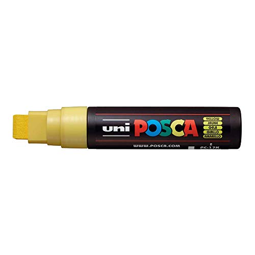 Posca Acrylic Paint Marker, PC-17K Extra Broad tip, Yellow (PX364174000)