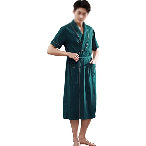 Robe de chambre de coton raffinée style peignoir haut de gamme modèle D - 2