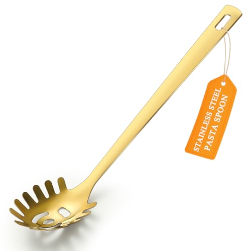 Gold Spaghetti Spoon, ReaNea Pasta Server...