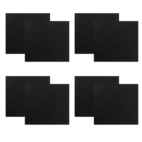 Delapan 8 Pack Charcoal Cat Litter Box Replacment Filter fits Hooded Cat Litter Boxes and Pans Carbon Odor Filters