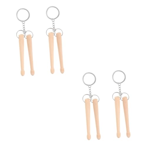 Llaveros con colgante de baquetas para bateristas x4 miniatura 1