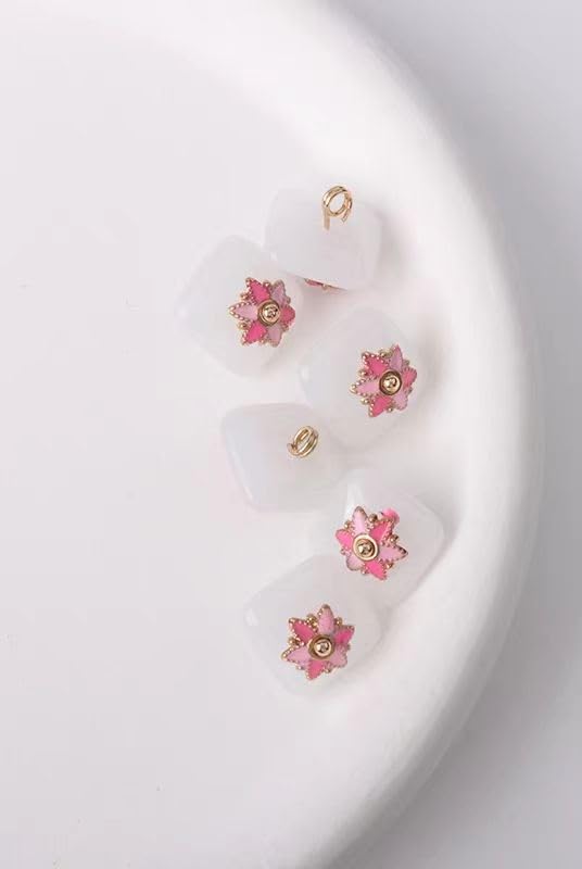 Cappotto quadrato in finta giada di vetro, nuovi bottoni cinesi, i bottoni a doppia curvatura non sono facili da eliminare, multicolore, scegli la confezione da 12MM10.