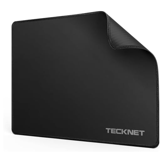 TECKNET Tapis de Souris, 27x21 cm Tapis de Souris Gamer Mousepad avec Base en Caoutchouc Imperméable et Antidérapante pour PC Bureau, Travail, Jeux, Ordinateur Portable, Ordinateur, Maison-Noir