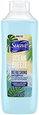 Suave Essentials Moisturizing Shampoo for Dry Hair Ocean Breeze with Sea Algae Extract and Vitamin E 30 oz
