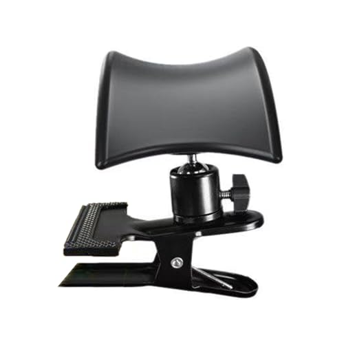 Image of GKYQVE Sturdy Clamp Headphone Stand with Wide Compatibility for Desktop Organization Metal Construction Black Gaming Desk Headphone Hanger
