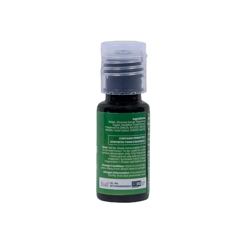 Image of Tastycrafts Gel Food Colour | Edible Gel-Based Colour for Baking, Fondant, Icing, Cake Decoration, Chocolates & Desserts | Rich & Bright Gel-Based Food Colour (Leaf Green, 20 gm)