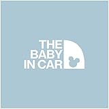 きりもじいちば THE BABY IN CAR ベビーインカー ベイビーインカー 1カラー 切り文字 カッティングステッカー 車 防水 耐水 ステッカー シール シンプル 全15色 日本製 説明書付 (ホワイト)