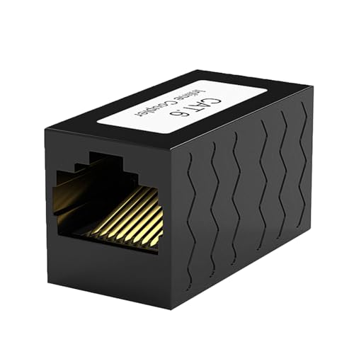 Azxcvbnm Acopladores RJ45 hembra a conectores, extensores Ethernet chapados en oro para transmisión estable de señales de Internet a extensor Ethernet