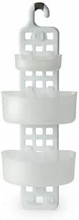 HOMION Hanging Shower caddy Adjustable with Hook Plastic - White 3 Tier Kitchen / Bath storage Unit
