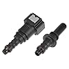 X AUTOHAUX 7.89mm SAE to 5/16 8mm Straight Fuel Line Hose Quick Release Connector Disconnect Hose Nylon 2PCS #4