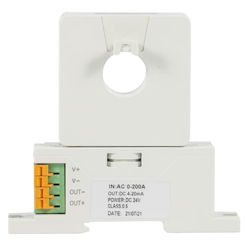 Transductor de corriente CA BA20(II)-AI/I sensor de amperaje riel DIN transformador CC 24V Clase 1