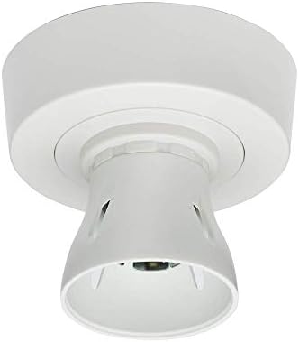 Knightsbridge SN8230T2 HO BC Batten Holder with Ceiling Rose Base ,White,3-Plate