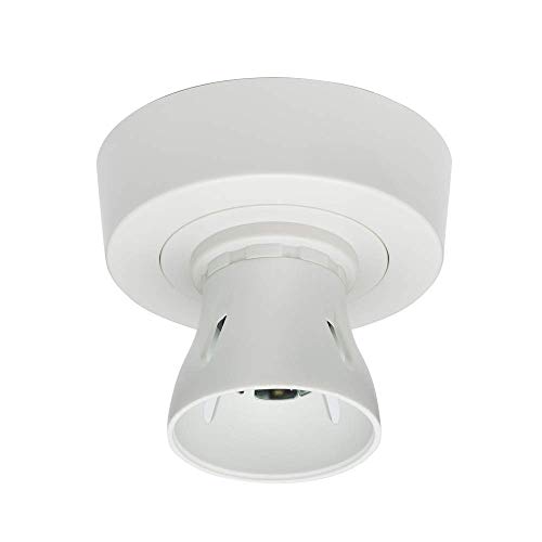Knightsbridge SN8230T2 HO BC Batten Holder with Ceiling Rose Base ,White,3-Plate