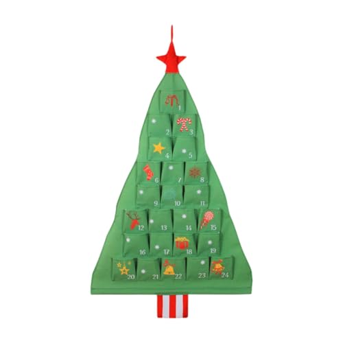 Nishiyuenyi Calendário Do Advento de 24 Dias de Natal com Sacolas de Presente para Pendurar Na Parede