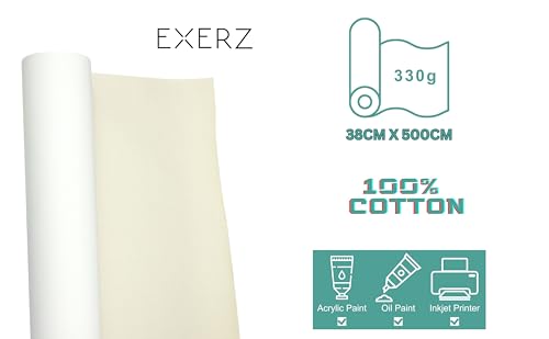 Rouleau de toile de coton EXERZ pour peindre sans contrainte de taille de châssis - 3