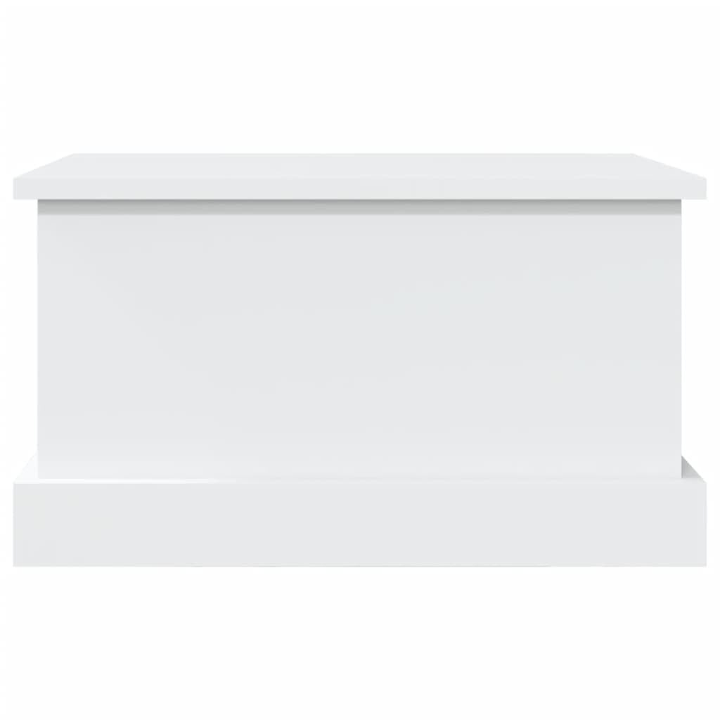 Aufbewahrungsbox Holzwerkstoff 50 x 30 x 28 cm Weiß mit Deckel – Stabile Ordnungsbox für Wohnzimmer und Büro