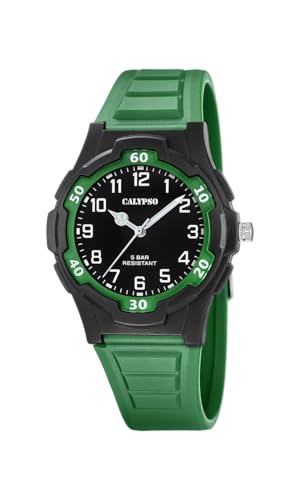 Calypse K5878/3 Montre Homme Noire et Verte en Plastique