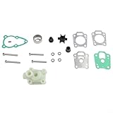 HEBEOT Kit de réparation de turbine de pompe à eau pour moteur hors bord Tohatsu 4 HP, 5 CV, 6 CV, comprend des joints de guidage et une turbine de rechange pour 369873220 369873