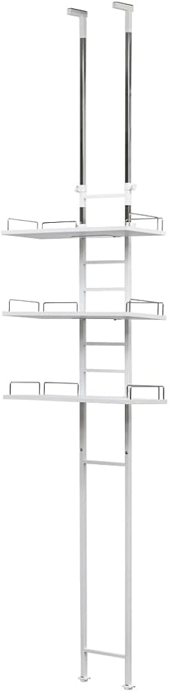 Amazon｜つっぱり式ランドリーラック 幅60cm 奥行き27cm 棚 突っ張り棚