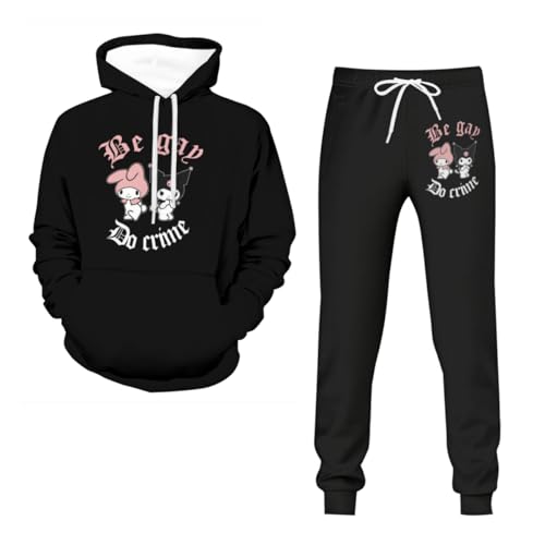 クロミ マイメロディ ジャージ メンズ 上下セット 長袖 パーカー スウェットパンツ フード付き ゆったり トップス 春秋冬服 レディース スエットウェア 通学 通勤 部屋着 大きいサイズ S-5XLのサムネイル