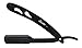 Diane Professional Straight Edge Shaving Razor, Black, 0.15 lb