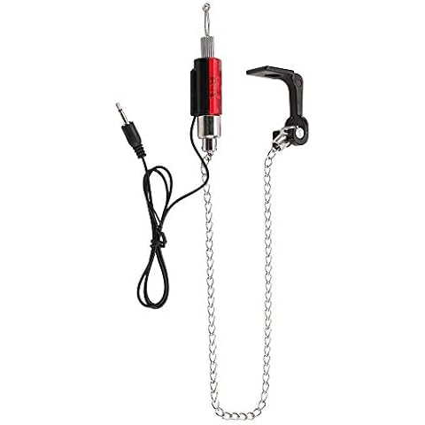 Dilwe Fisch Bissanzeiger, Elektronische LED Helle Fischerei Kettenbissanzeiger Kettenaufhänger Swinger Cover