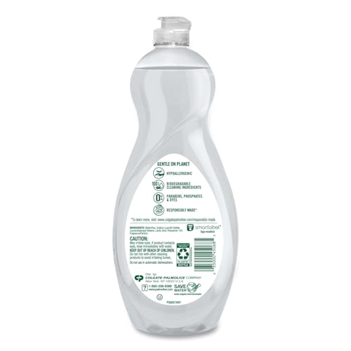 Image of Ultra Palmolive Hypoallergenic Pure Clear Dish Soap, Unscented, 32.5 Fl Oz (Pack of 2) bundled with Heay Duty Scotch Brite Sponge