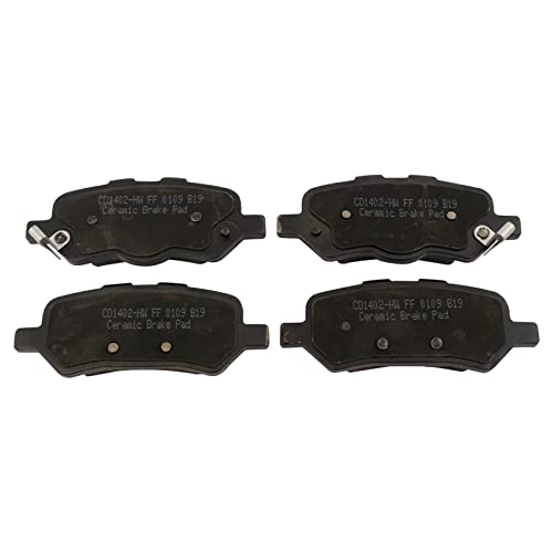 Image of TRQ Performance Rear Brake Pad and Rotor Set Ceramic Coated Drilled Slotted Rotors Compatible with 2009-2015 Toyota Venza