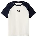 100 % Baumwolle Pepe Jeans Jungen Vanner T-Shirt, Weiß (Antique White), 12 Jahre