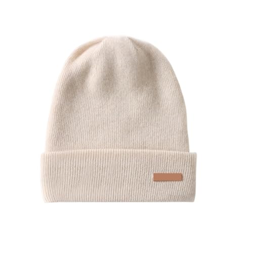 Bonnet unisexe en maille unie chaude pour l'automne et l'hiver